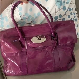 mulberry bayswater patent black